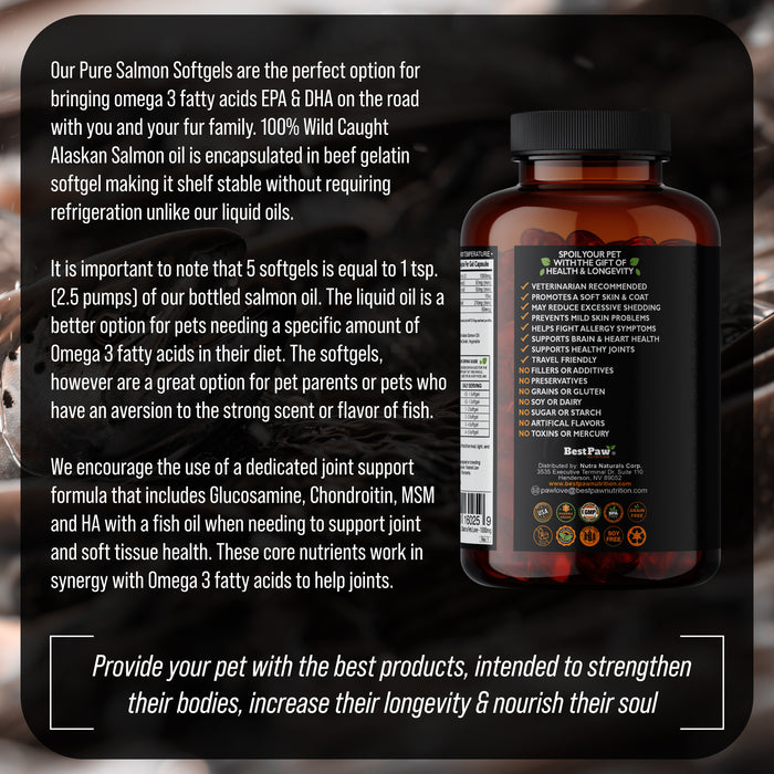Wild Alaskan Salmon Oil 1000mg Softgels