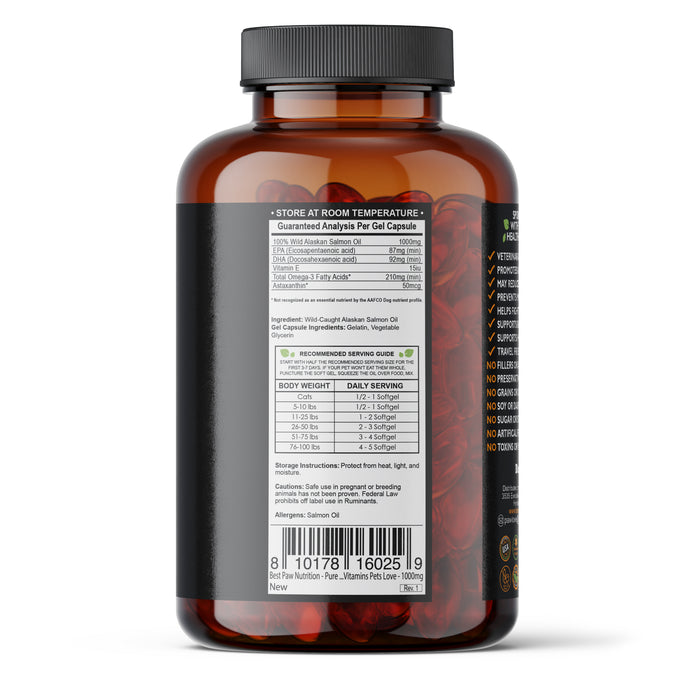 Wild Alaskan Salmon Oil 1000mg Softgels