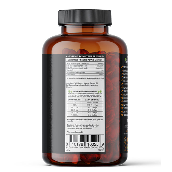 Wild Alaskan Salmon Oil 1000mg Softgels