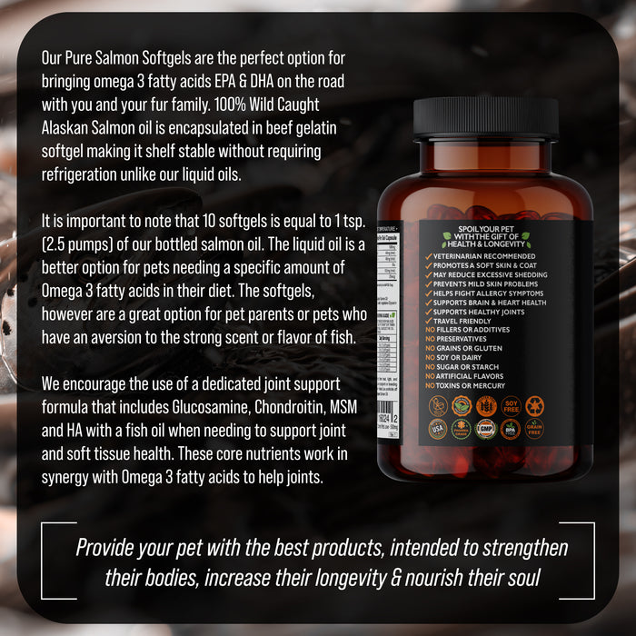 Pure Wild Alaskan Salmon Oil 500mg Softgels