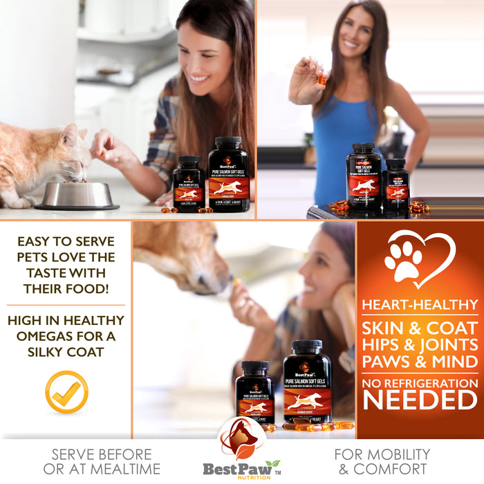 Pure Wild Alaskan Salmon Oil 500mg Softgels — Best Paw Nutrition