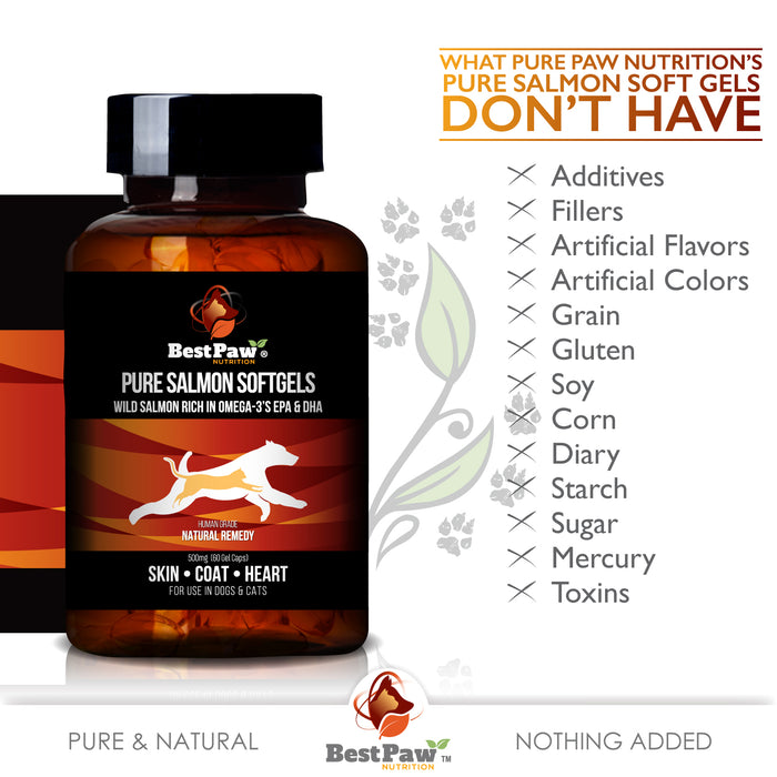 Pure Wild Alaskan Salmon Oil 500mg Softgels